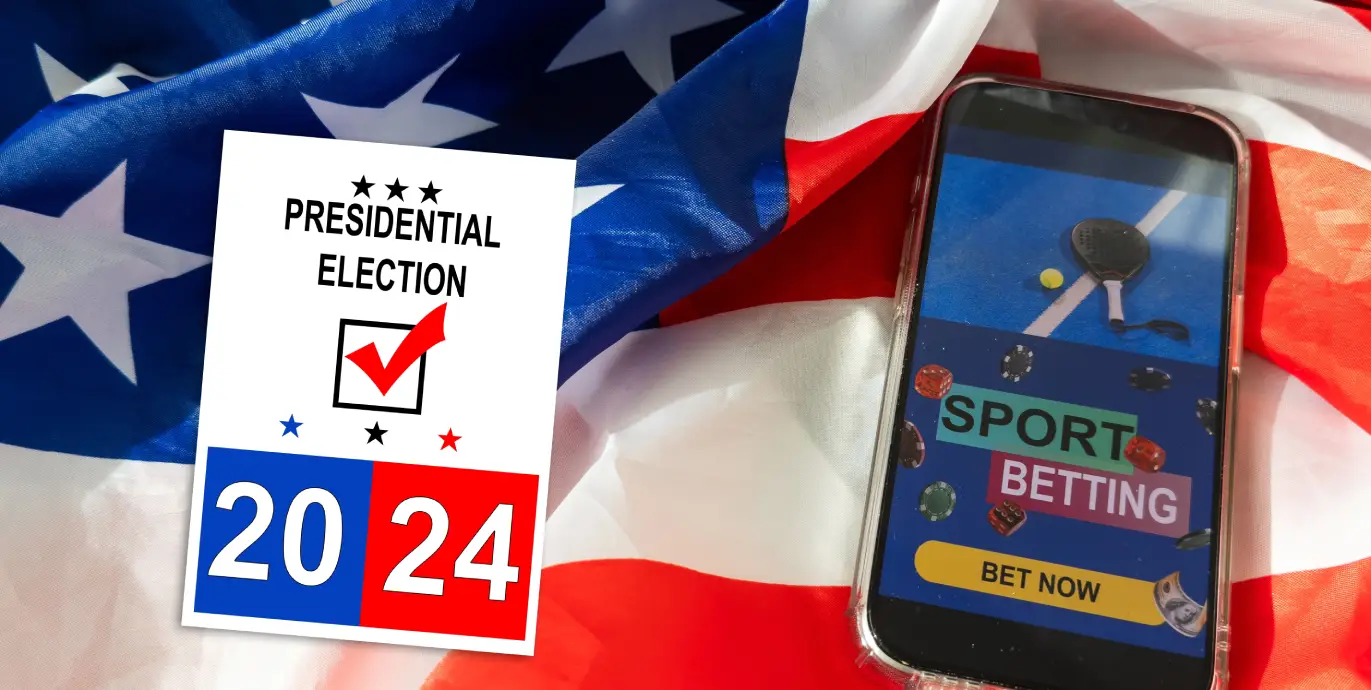 Stock photo of election and offshore sportsbook