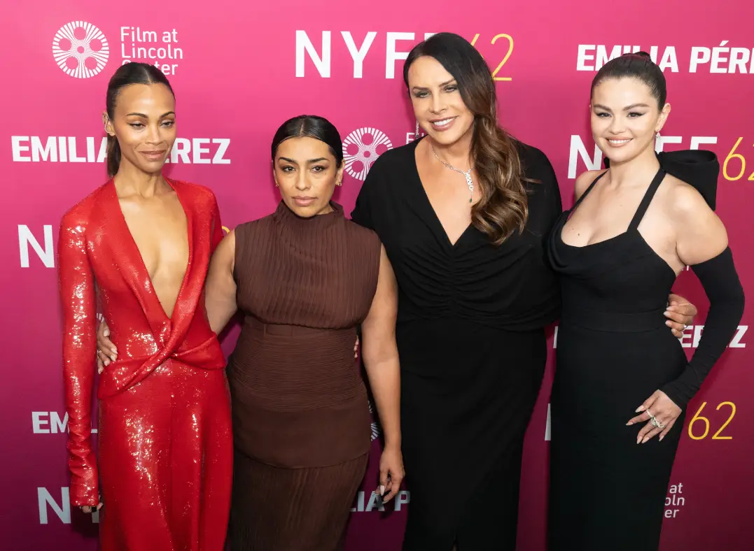 'Emelia Perez' stars line up on red carpet