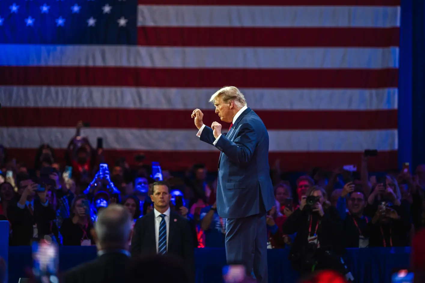 Trump celebrating