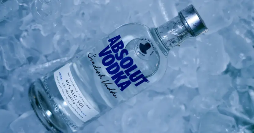 Bottle of Absolut Vodka