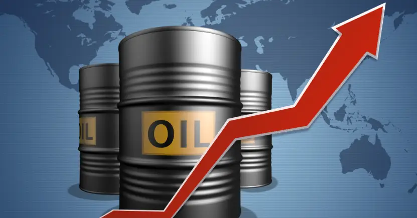 Stock image of oil price spiking