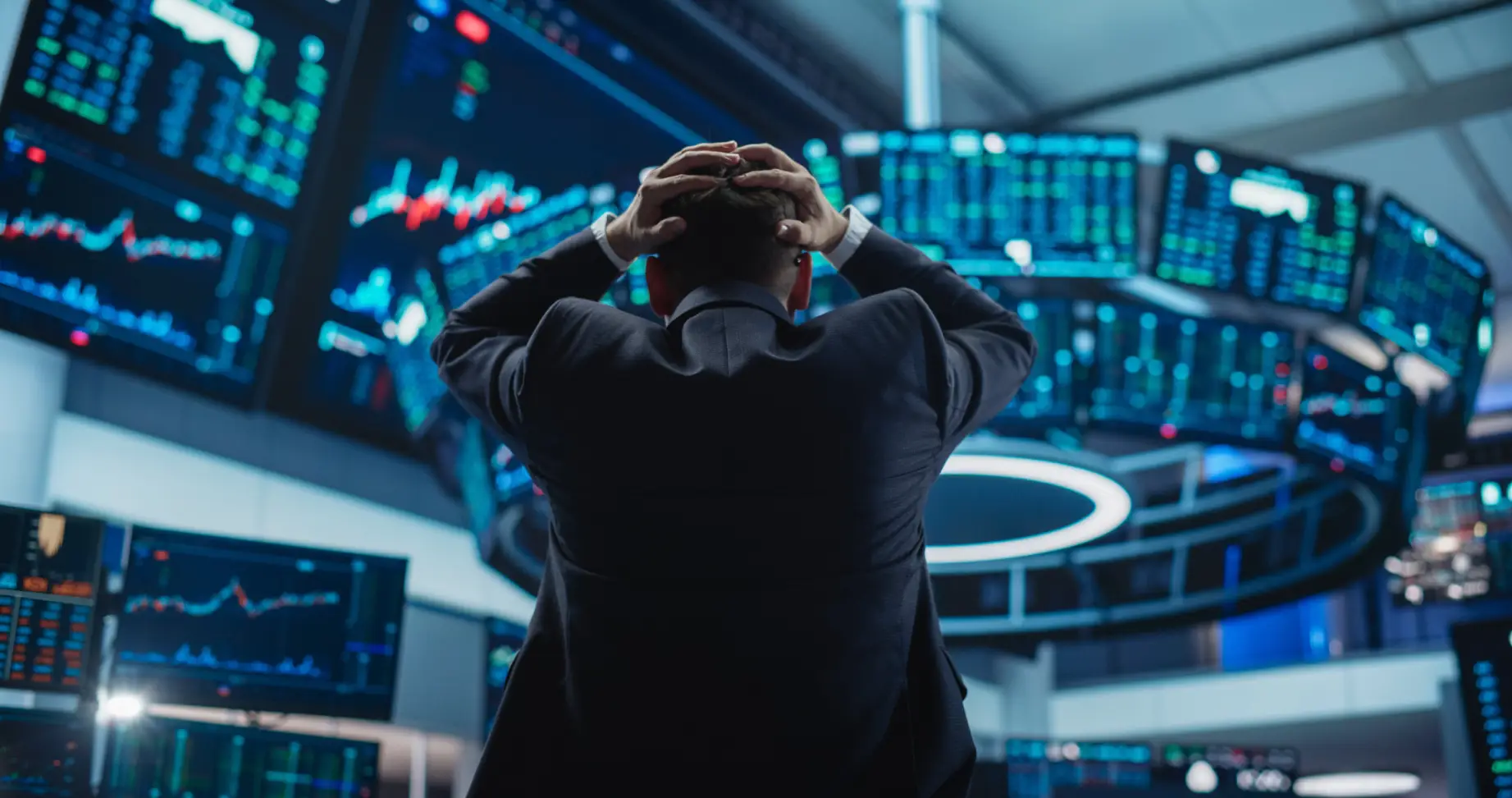 Man reacts to stock crash