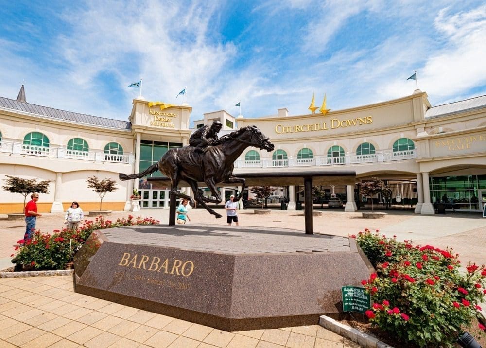 Churchill Downs', home of the Kentucky Derby, entrance.