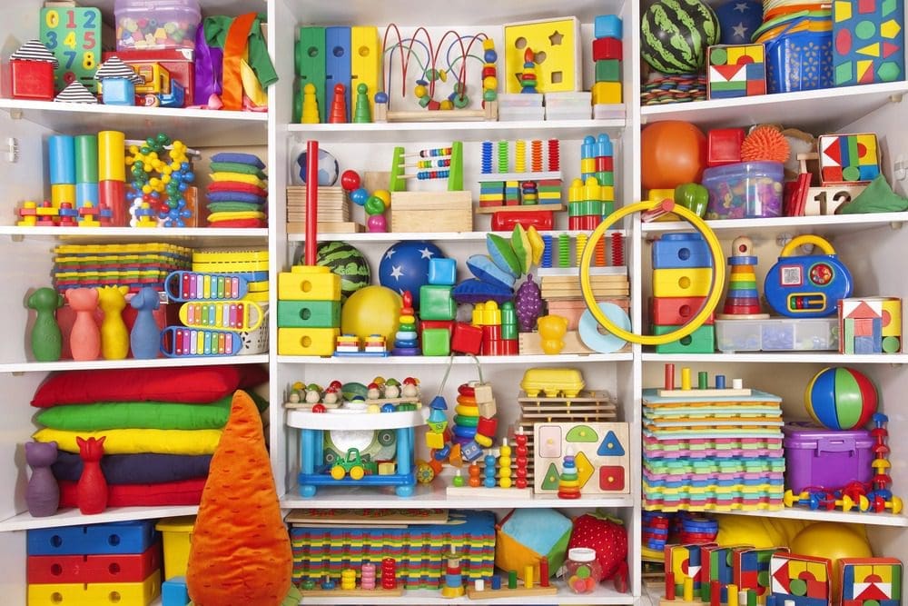 Toys stacked