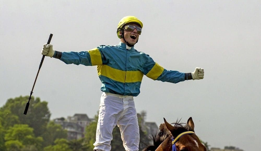 Horse race celebration