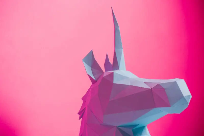 Unicorn stock image representing fintech companies